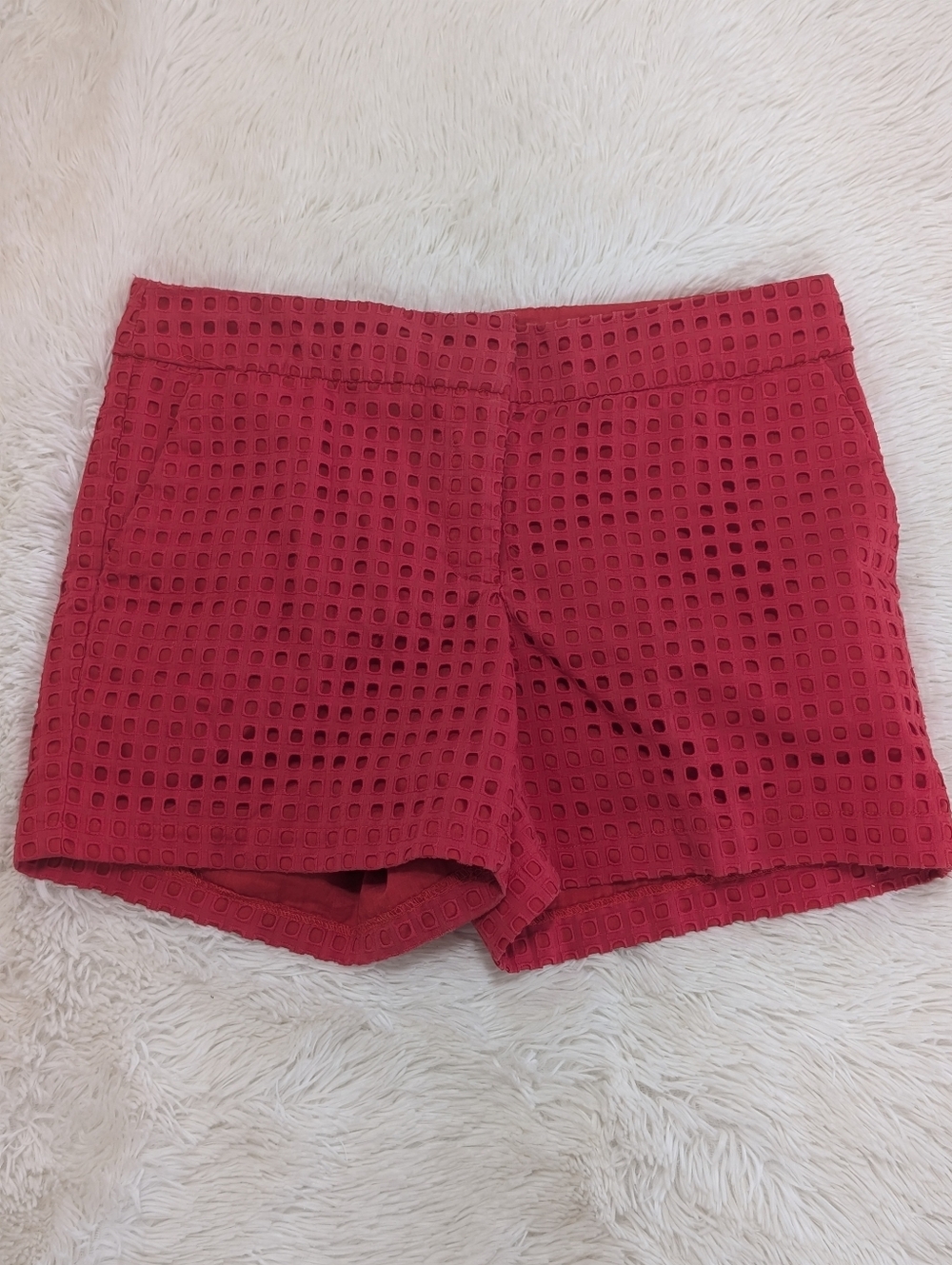 Fleur Bleue Coral Eyelet Lined Shorts 6